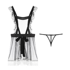 seduction sheer mesh lace nightdress set